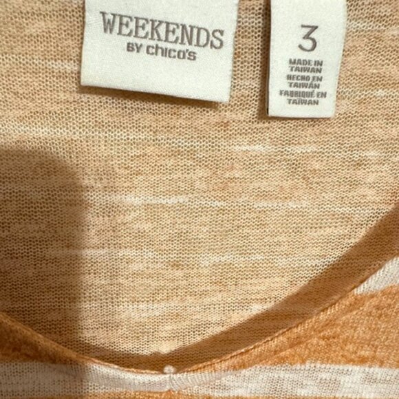 ❤️CHICO'S WEEKENDS V-NECK TOP XLARGE - Picture 7 of 7